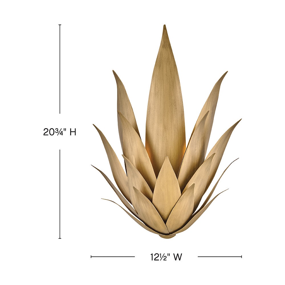 Fredrick Ramond FR30810BNG Agave Botanical Sconce in Burnished Gold