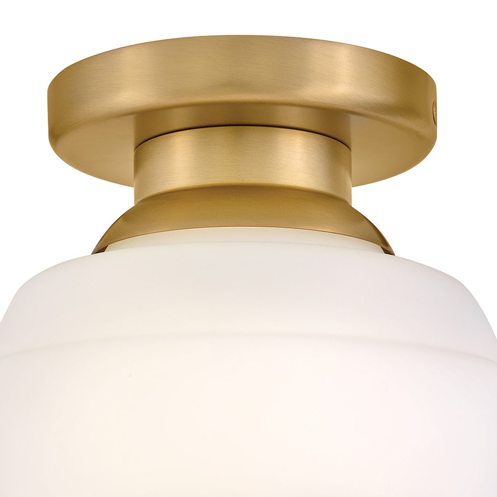 Lark 84321LCB Penny Flush Mount in Lacquered Brass
