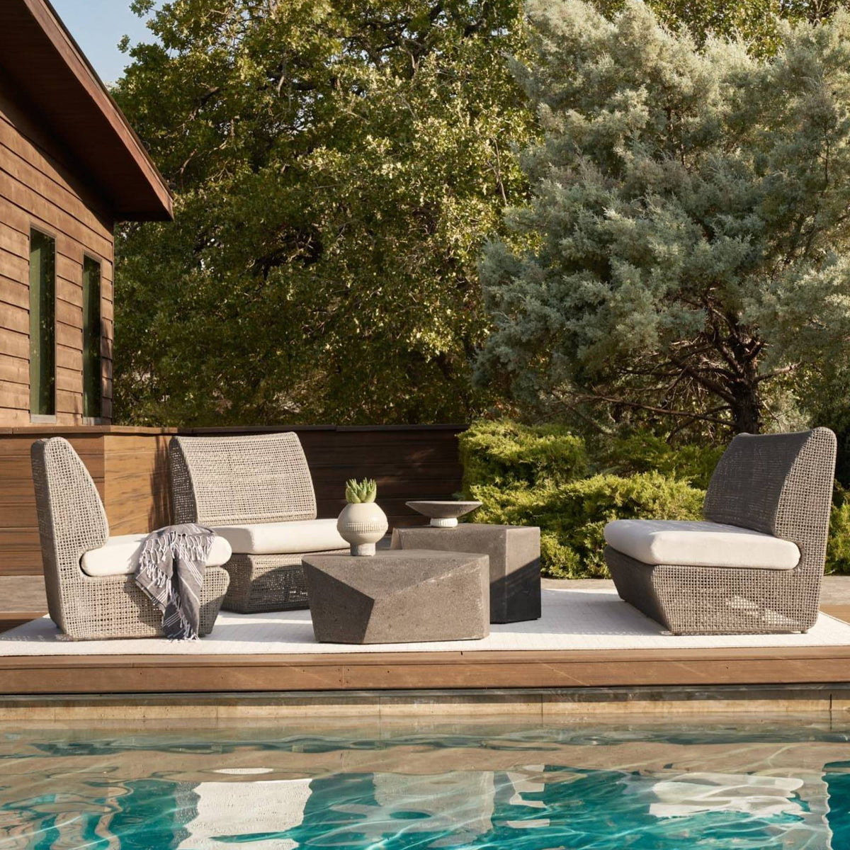 Arteriors FCS12 Drover Outdoor Cocktail Tables, Set of 2
