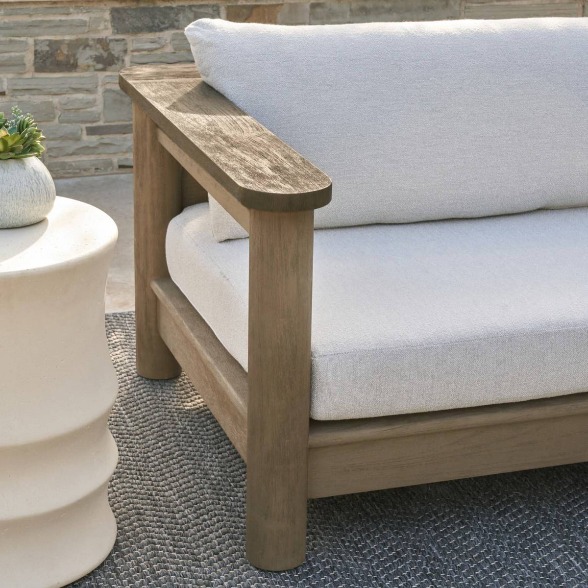 Arteriors FFS01 Caldwell Outdoor Sofa in Porpoise
