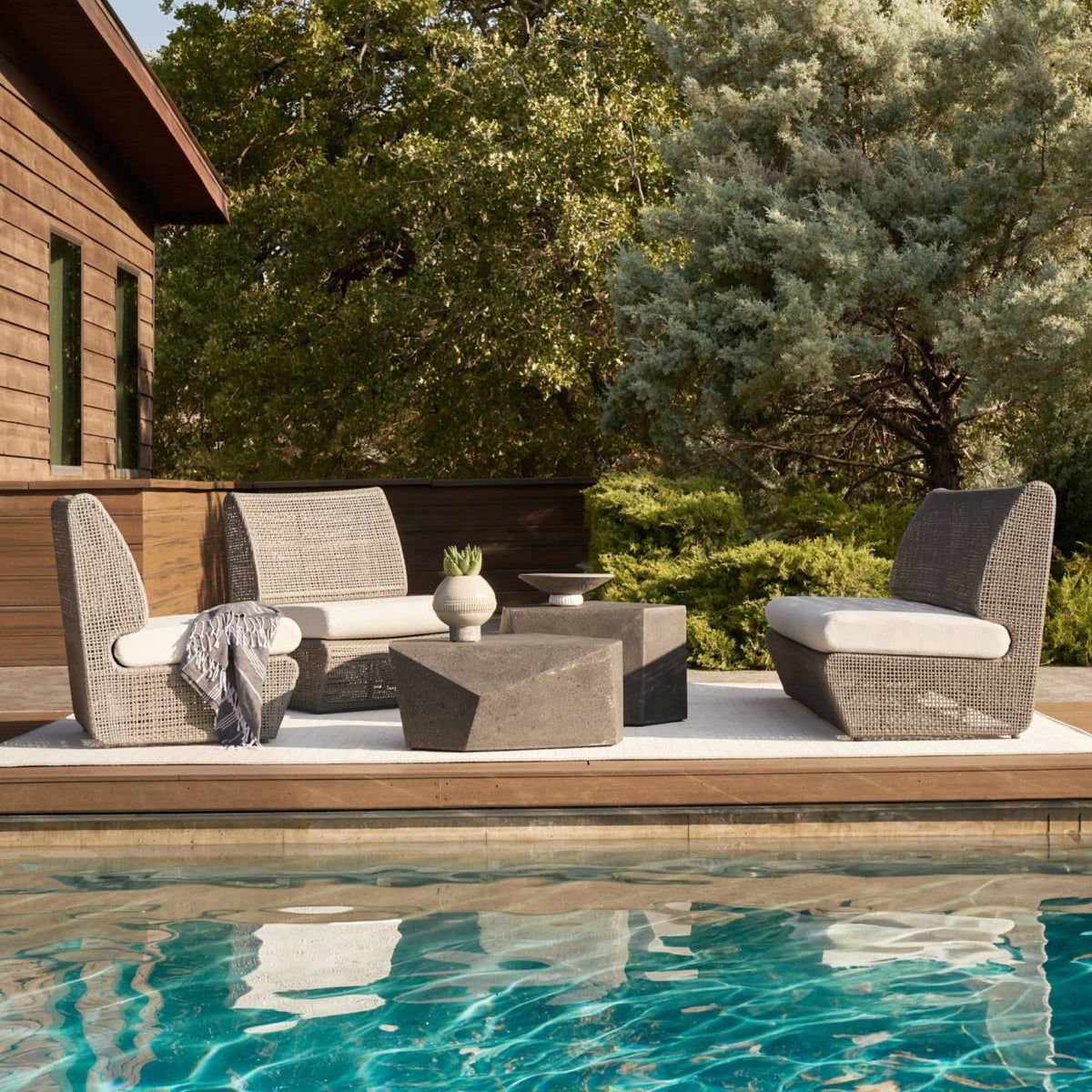 Arteriors FFS02 Dupont Outdoor Sofa in Pearl