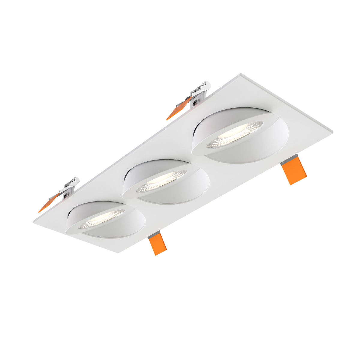 DALS Lighting FGM4-CDW-TRIO-WH Pivot 4" Triple Flat Gimbal Recessed in White