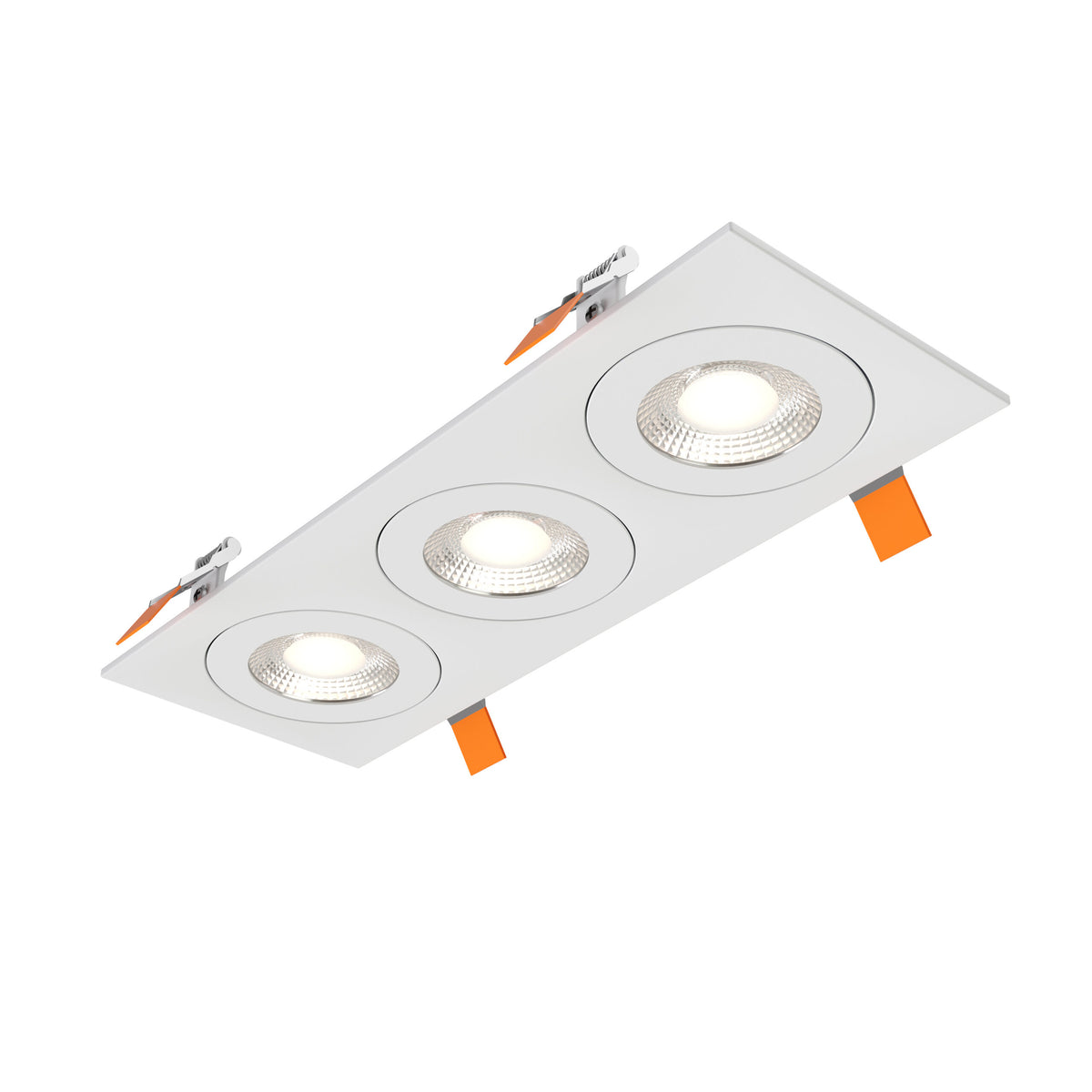 DALS Lighting FGM4-CDW-TRIO-WH Pivot 4" Triple Flat Gimbal Recessed in White