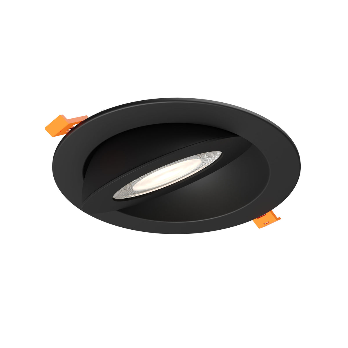 DALS Lighting FGM6-CDW-BK Pivot Flat Round Gimbal Recessed in Black