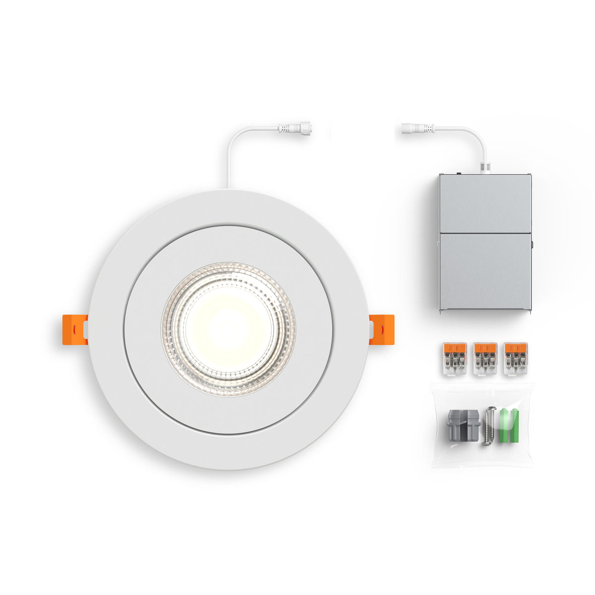 DALS Lighting FGM6-CDW-BK Pivot Flat Round Gimbal Recessed