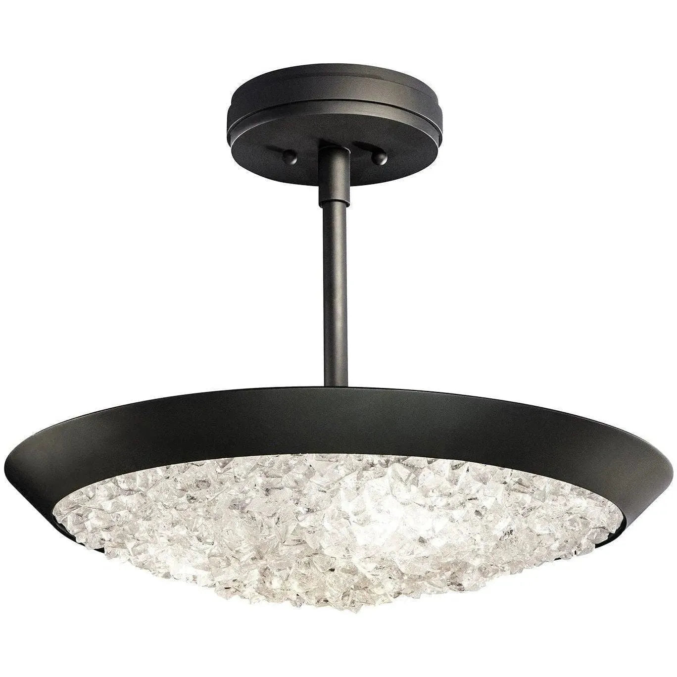 Fine Art Handcrafted Lighting - Arctic Halo 20-Inch Three Light Semi-Flush Mount - 880040-2ST | Montreal Lighting & Hardware