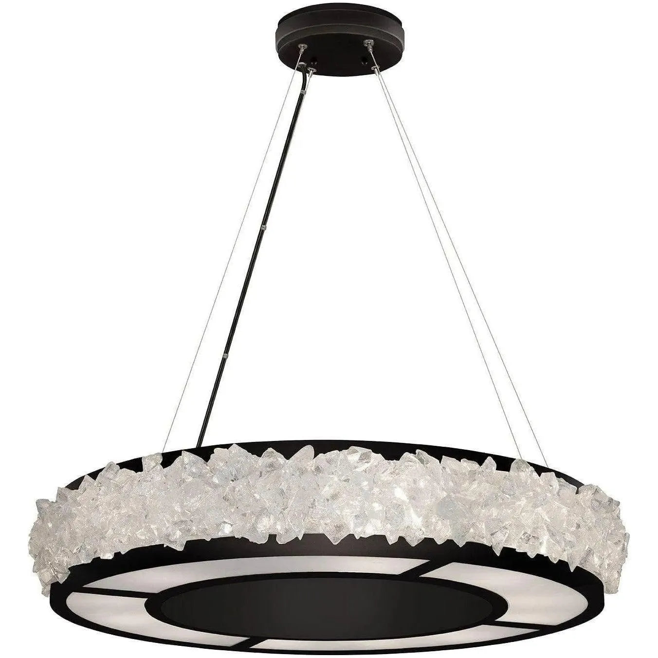 Fine Art Handcrafted Lighting - Arctic Halo 30-Inch 12 Light Pendant - 878140-2ST | Montreal Lighting & Hardware