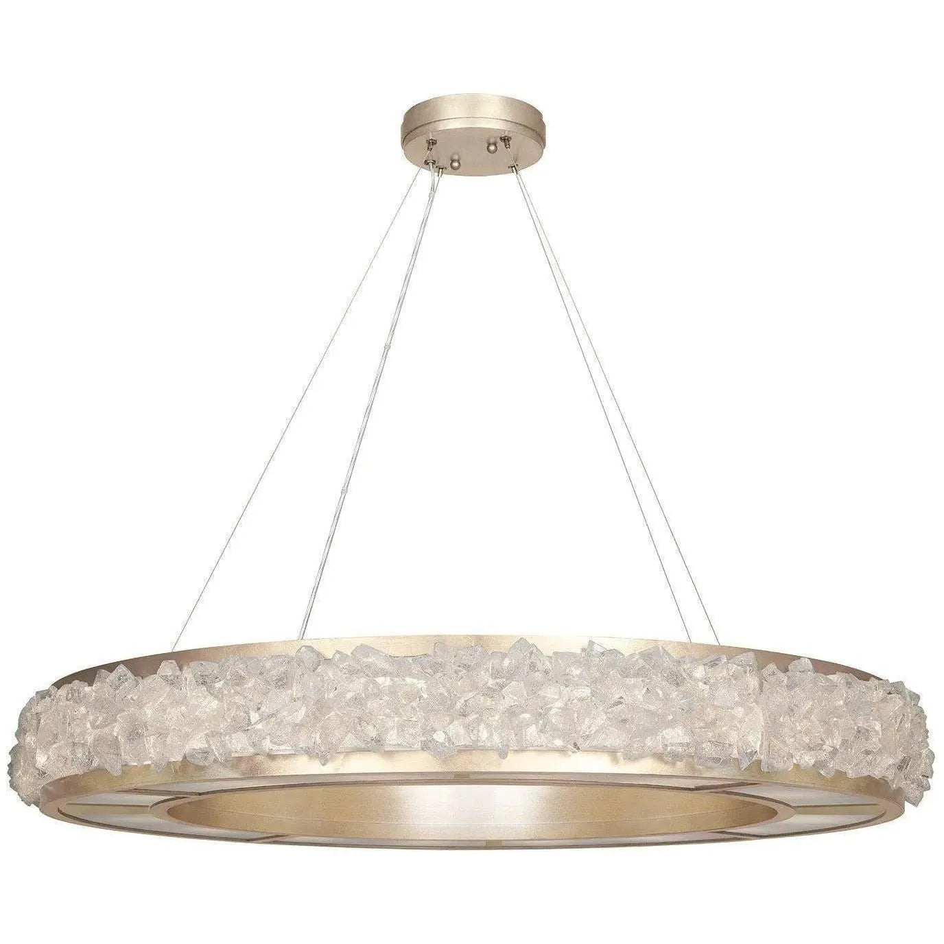 Fine Art Handcrafted Lighting - Arctic Halo 38-Inch 16 Light Pendant - 878040-1ST | Montreal Lighting & Hardware