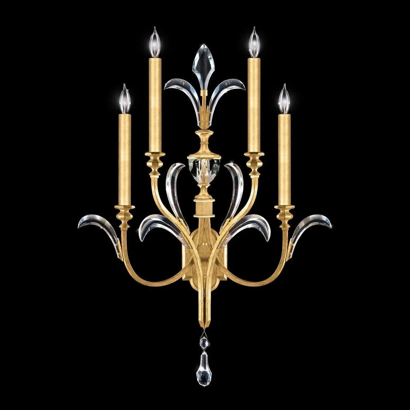 Fine Art Handcrafted Lighting - Beveled Arcs 36-Inch Four Light Wall Sconce - 738650-SF3 | Montreal Lighting & Hardware