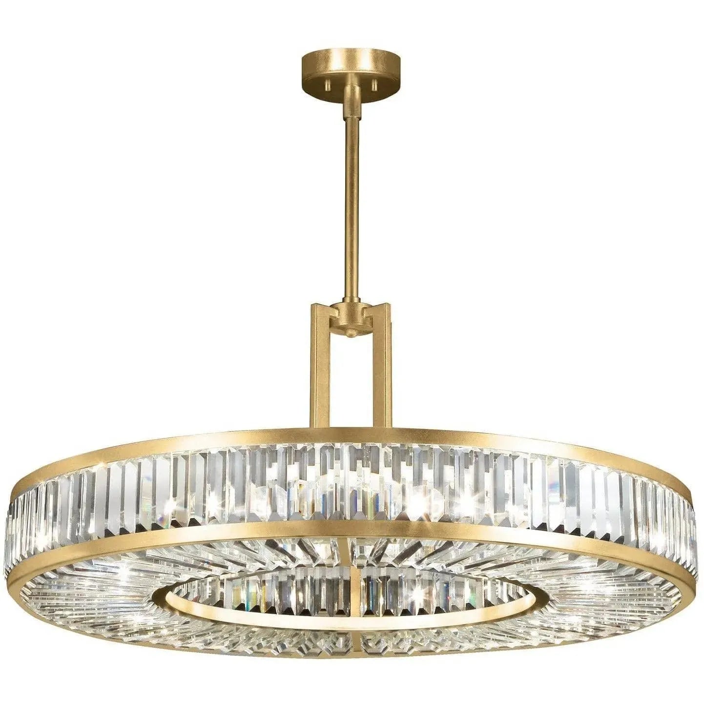 Fine Art Handcrafted Lighting - Crystal Enchantment 37-Inch Eight Light Pendant - 812040-2ST | Montreal Lighting & Hardware