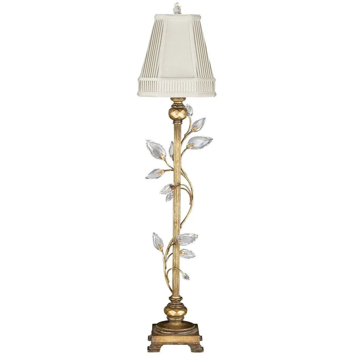 Fine Art Handcrafted Lighting - Crystal Laurel 37-Inch One Light Console Lamp - 775715ST | Montreal Lighting & Hardware