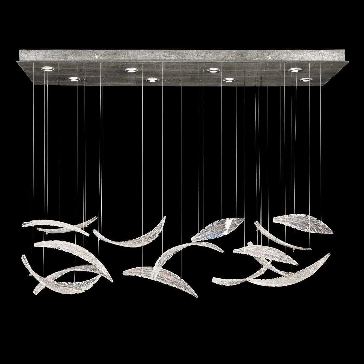 Fine Art Handcrafted Lighting - Elevate 54-Inch Eight Light Pendant - 894840-112ST | Montreal Lighting & Hardware