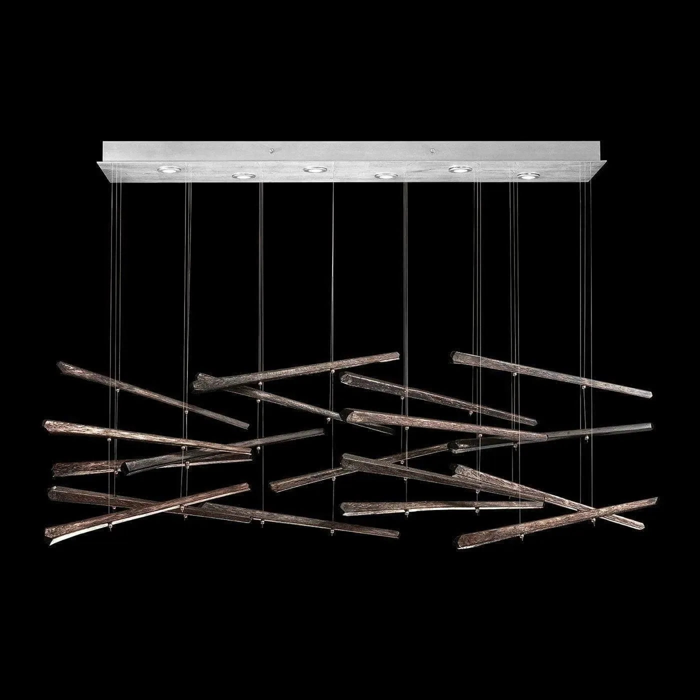 Fine Art Handcrafted Lighting - Elevate 54-Inch Eight Light Pendant - 894840-152ST | Montreal Lighting & Hardware