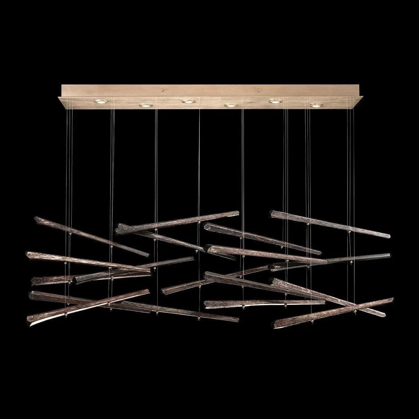 Fine Art Handcrafted Lighting - Elevate 54-Inch Eight Light Pendant - 894840-252ST | Montreal Lighting & Hardware