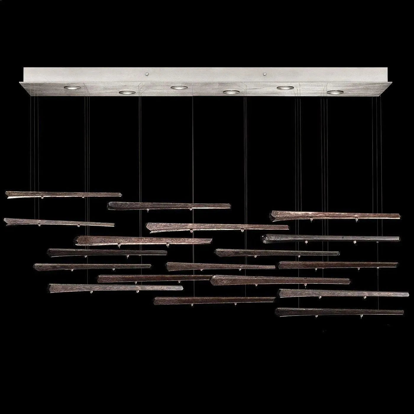 Fine Art Handcrafted Lighting - Elevate 59-Inch Six Light Pendant - 895140-151ST | Montreal Lighting & Hardware