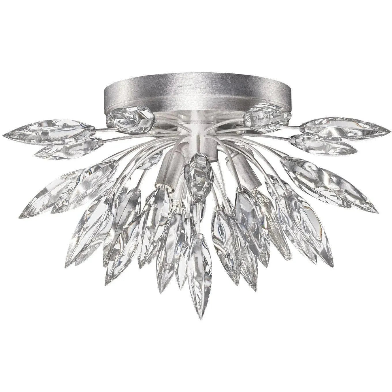 Fine Art Handcrafted Lighting - Lily Buds 18-Inch Three Light Flush Mount - 881440ST | Montreal Lighting & Hardware