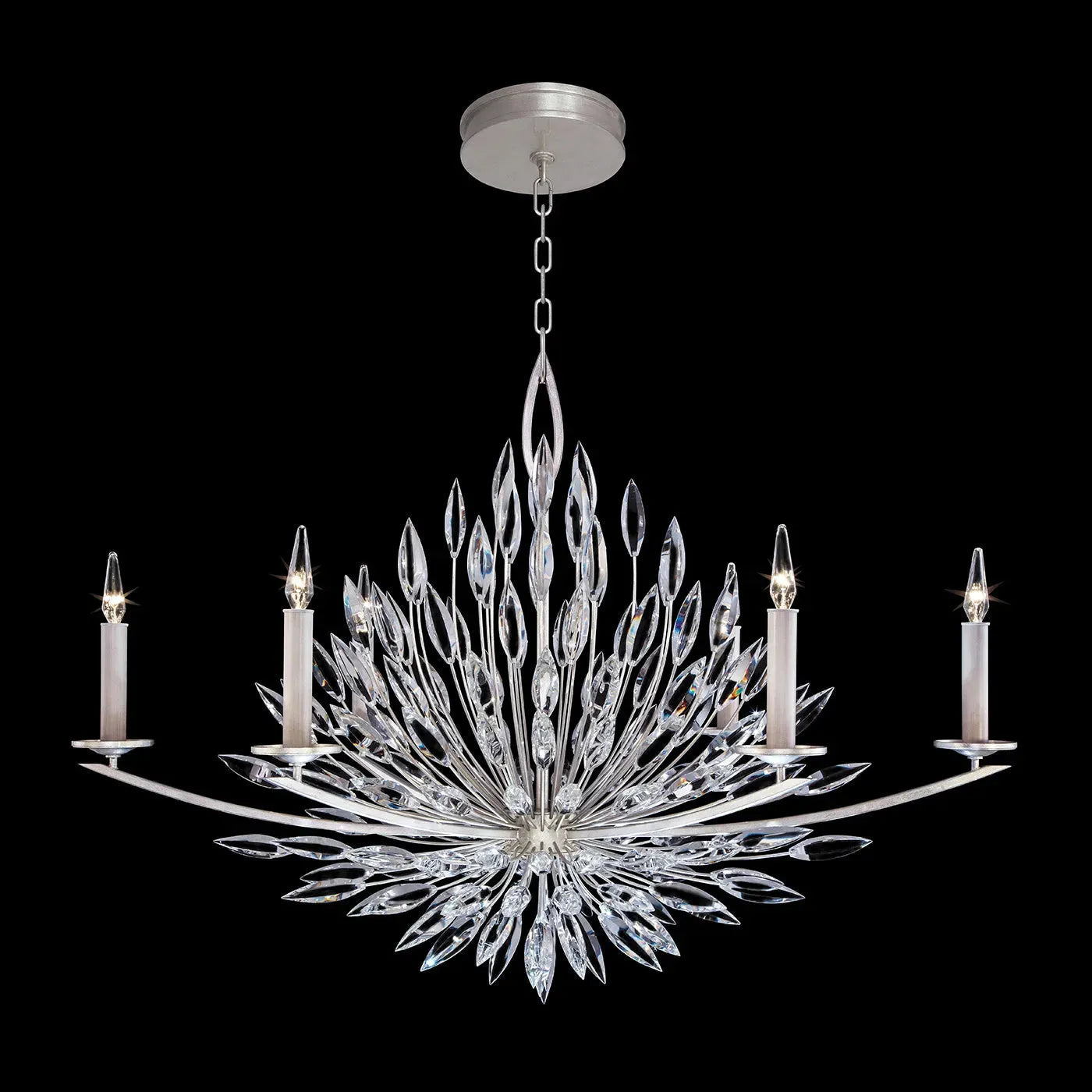 Fine Art Handcrafted Lighting - Lily Buds 48-Inch Six Light Chandelier - 883240-1ST | Montreal Lighting & Hardware