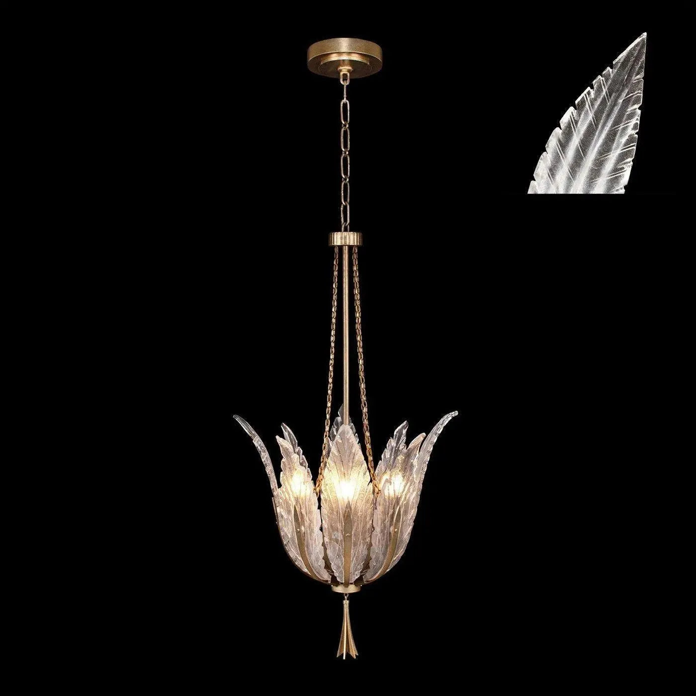 Fine Art Handcrafted Lighting - Plume 17-Inch Four Light Pendant - 893940-21ST | Montreal Lighting & Hardware