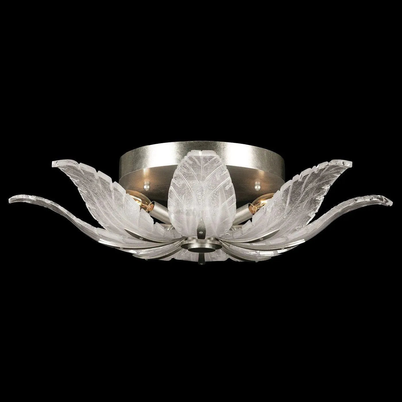 Fine Art Handcrafted Lighting - Plume 28-Inch Four Light Flush Mount - 894140-11ST | Montreal Lighting & Hardware