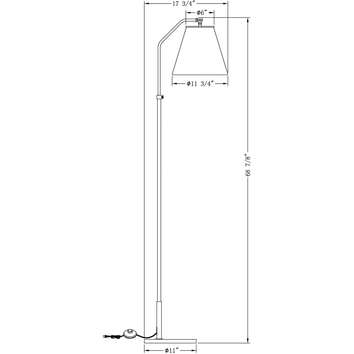 Fin Floor Lamp - Bronze finish