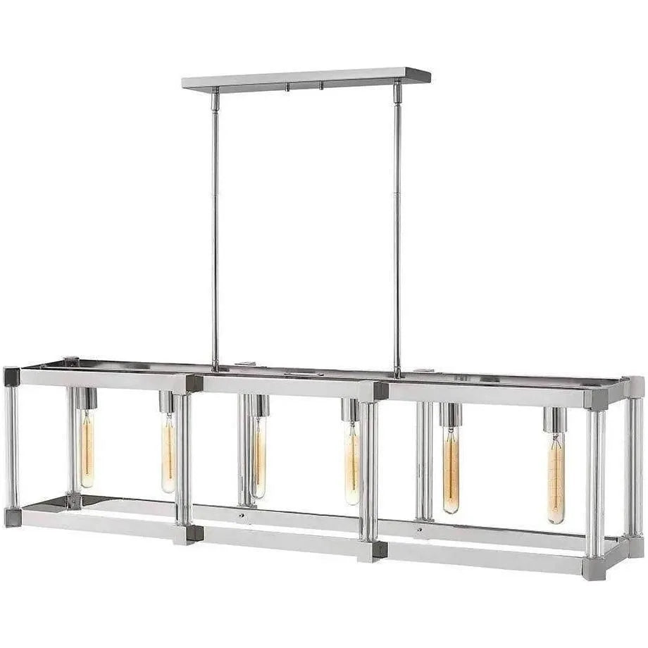 Fredrick Ramond - Empire 48-Inch Six Light Chandelier - FR36018PNI | Montreal Lighting & Hardware