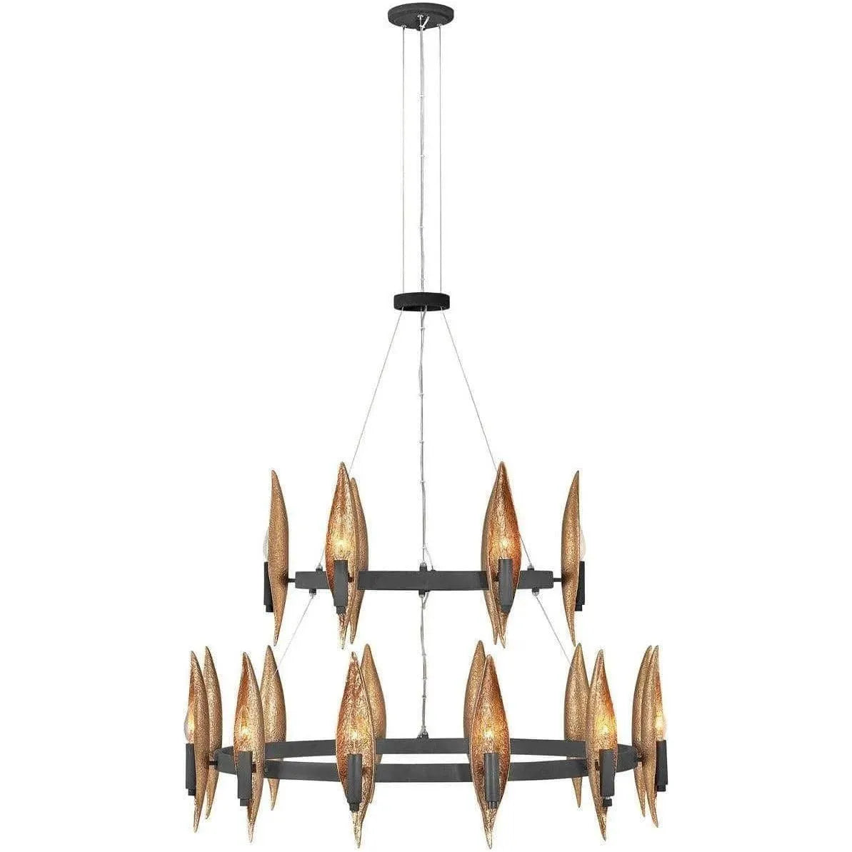 Fredrick Ramond - Willow 36-Inch 18 Light Chandelier - FR44009CBK | Montreal Lighting & Hardware