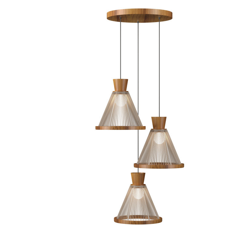 Accord Lighting 1541.12 Corda Accord Pendant in Teak