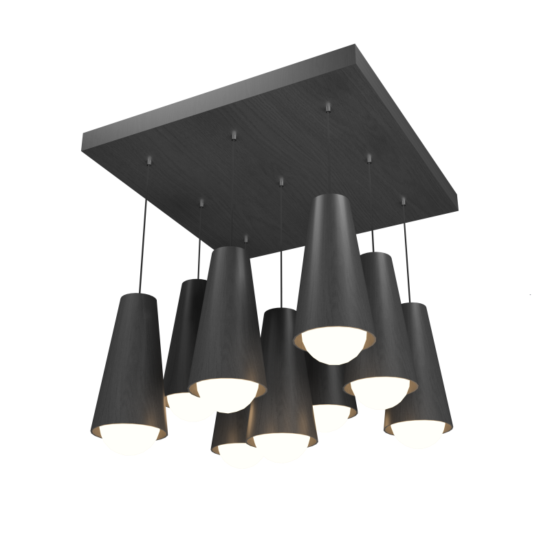 Accord Lighting 1235.50 Conical Accord Pendant in Organic Grey