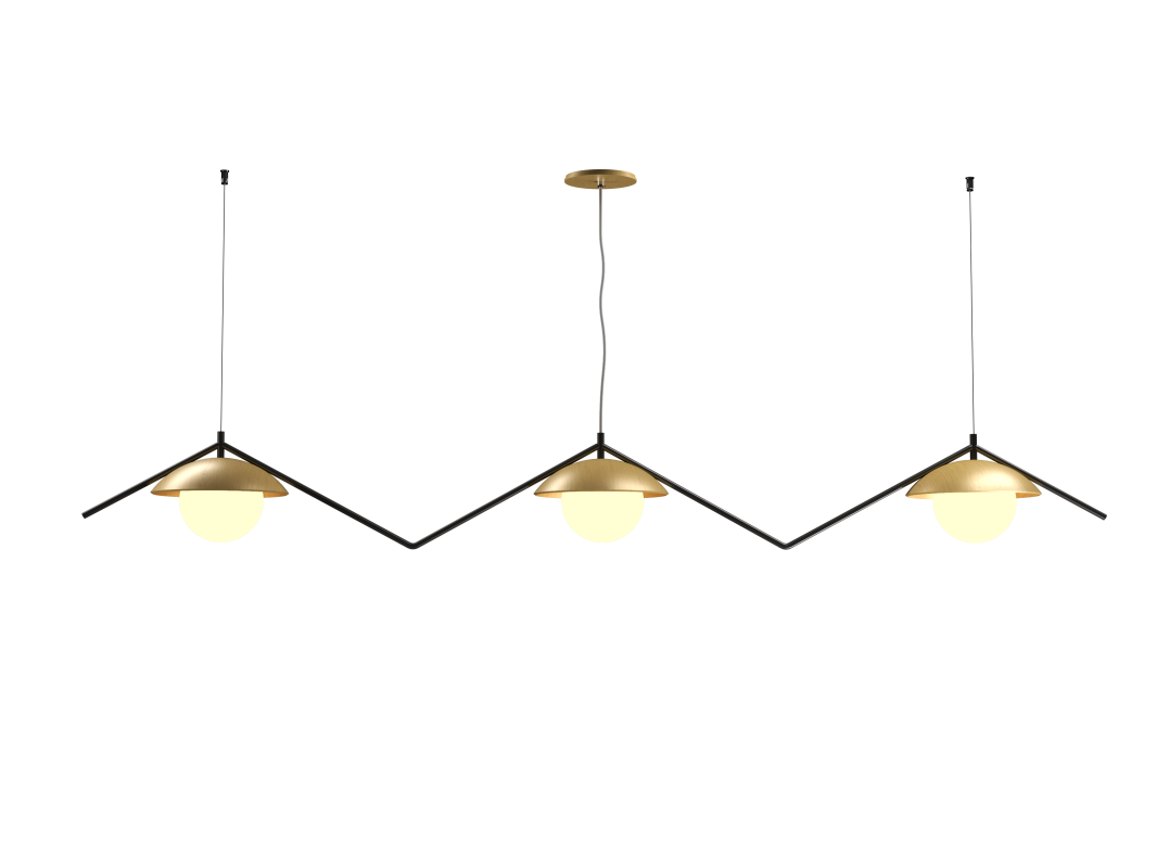 Accord Lighting 1516.49 Oyster DK Accord Pendant in Organic Gold