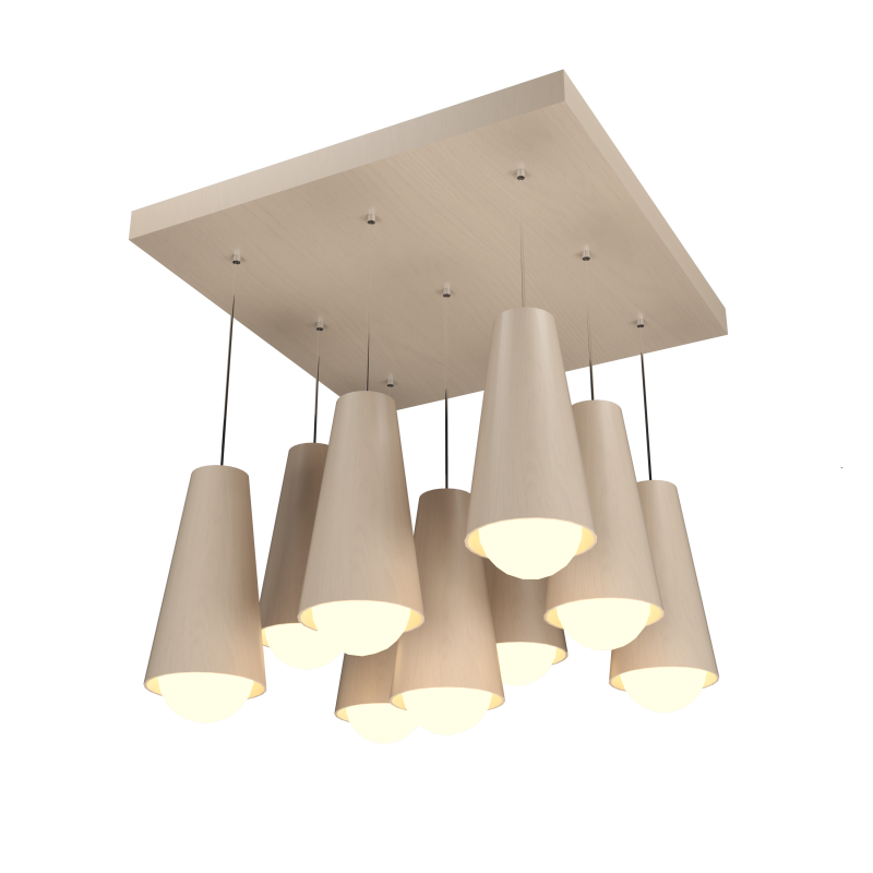Accord Lighting 1235.48 Conical Accord Pendant in Organic Cappuccino