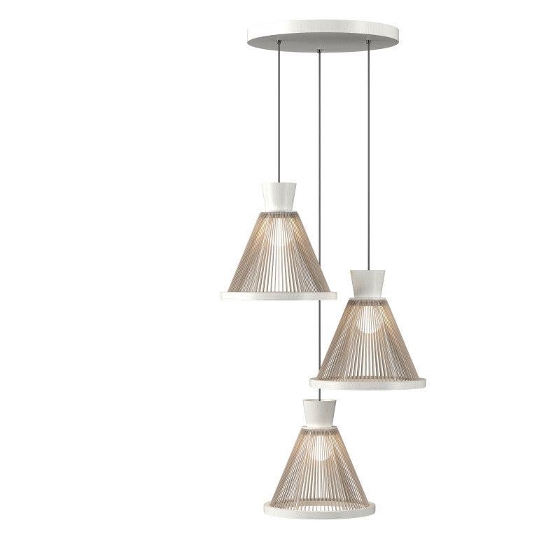 Accord Lighting 1541.47 Corda Accord Pendant in Organic White