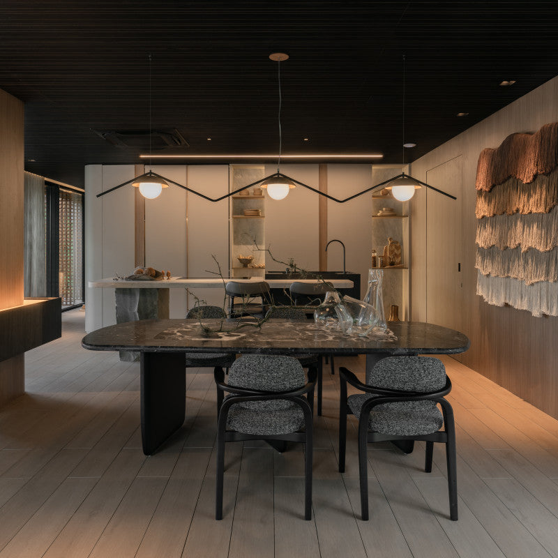 Accord Lighting 1516 Oyster DK Accord Pendant room setting