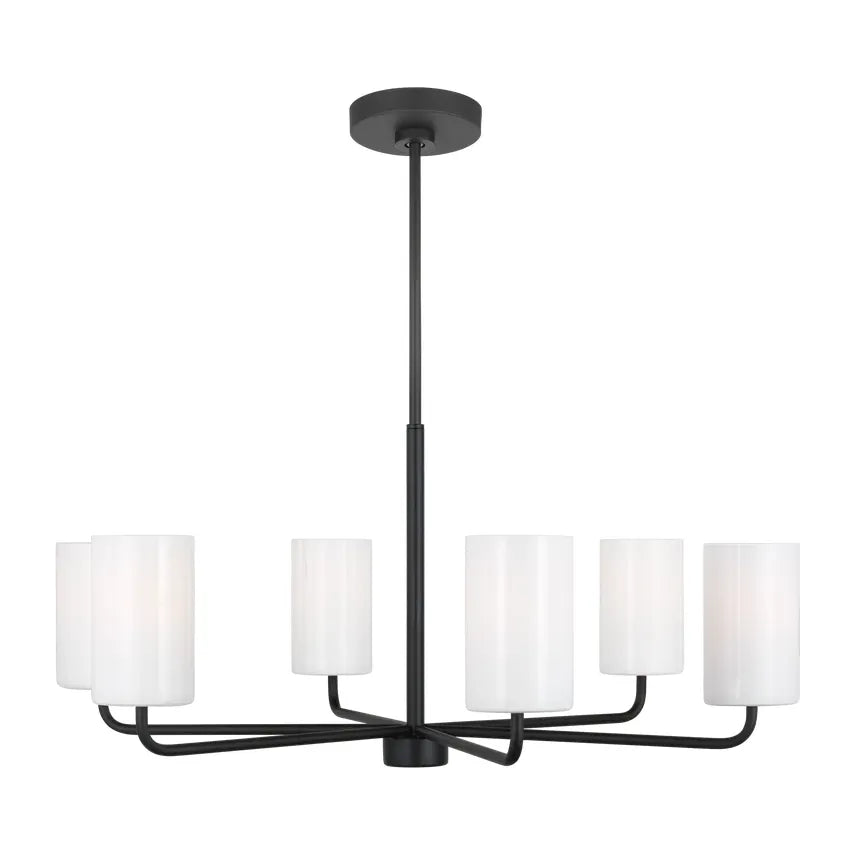 Generation Lighting - Rhett Chandelier - GLC1026EN3/MBK | Montreal Lighting & Hardware