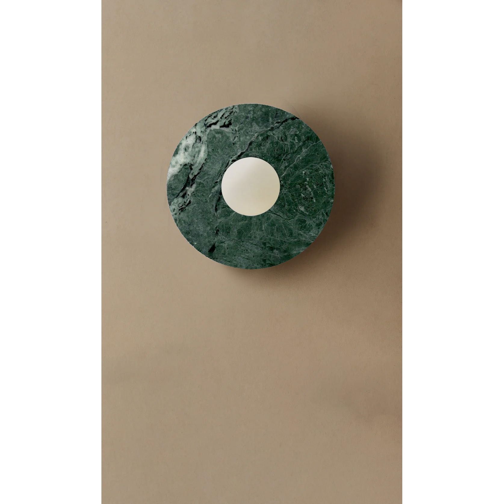 Dounia Home - DH-MARDISWAL-SM-GRN - Maria Disc Wall Sconce - Green Marble - Green Marble