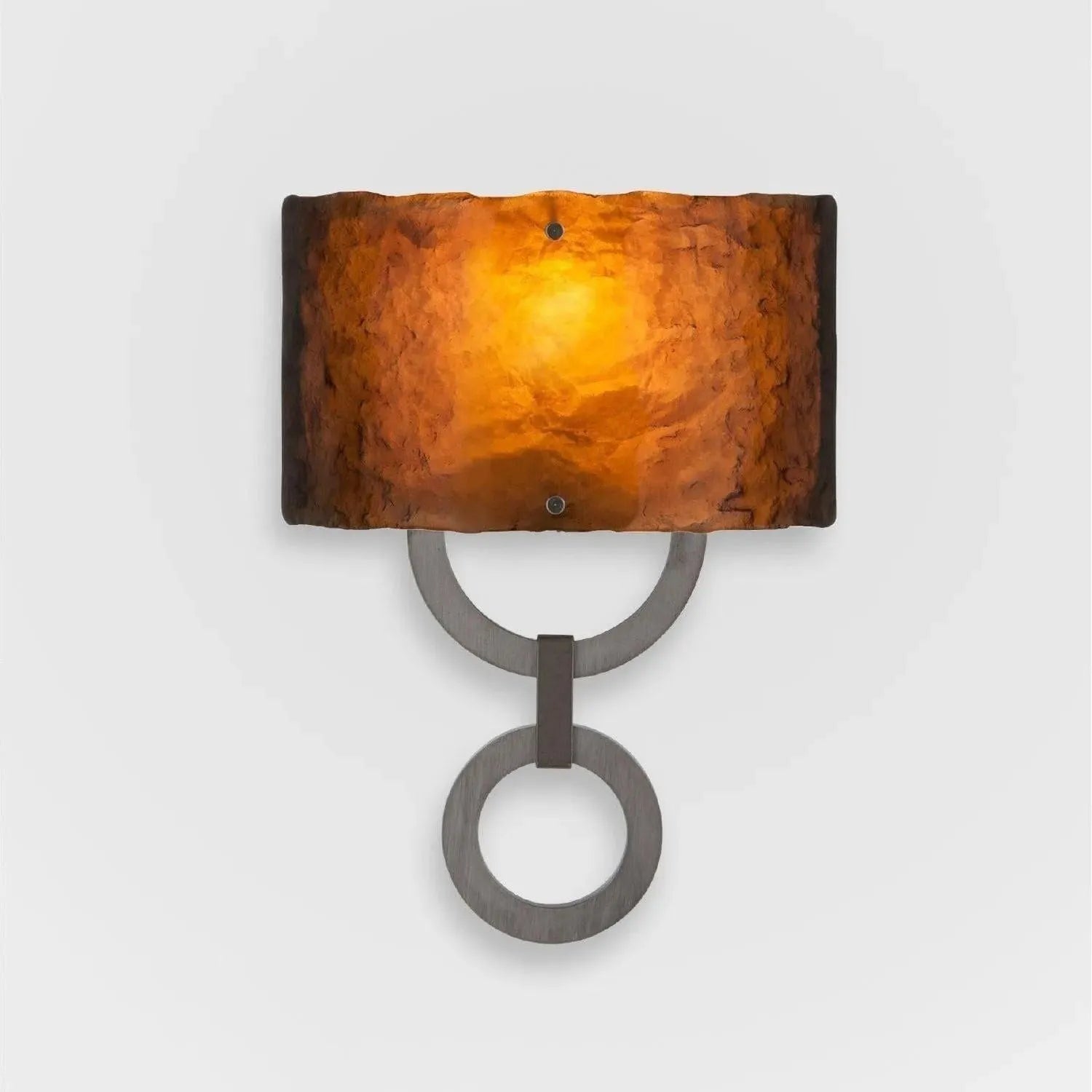 Hammerton Studio - Carlyle Round Link Cover Sconce - CSB0033-0D-SN-BG-E2 | Montreal Lighting & Hardware