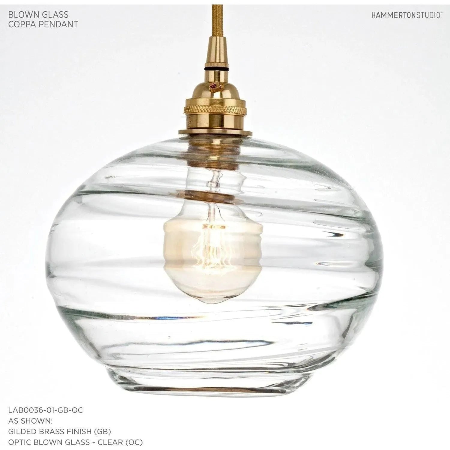 Hammerton Studio - Coppa Pendant - LAB0036-01-GB-OC-C01-E2 | Montreal Lighting & Hardware