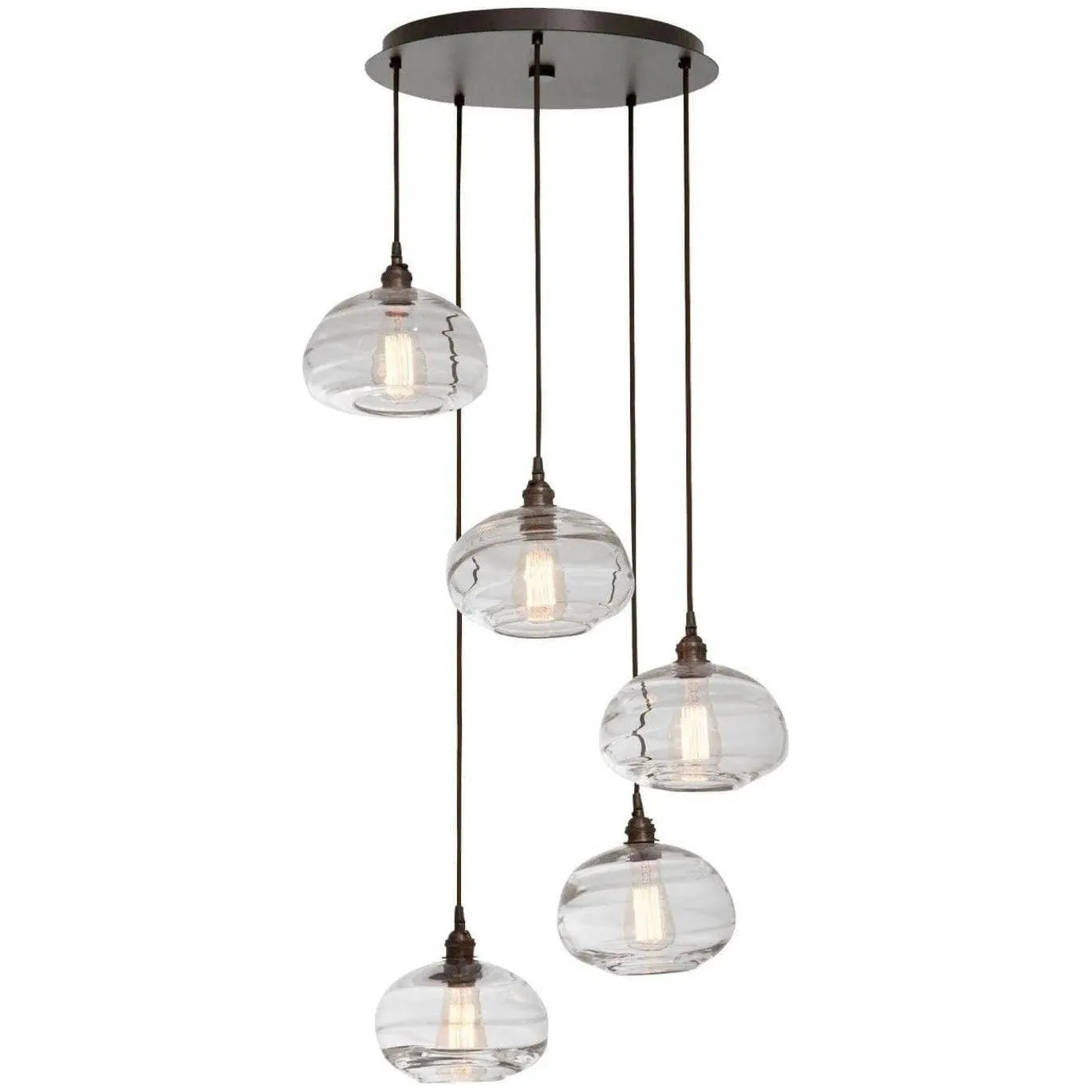 Hammerton Studio - Coppa Round Multi-Port, 5-Light - CHB0036-05-BS-OA-C01-E2 | Montreal Lighting & Hardware