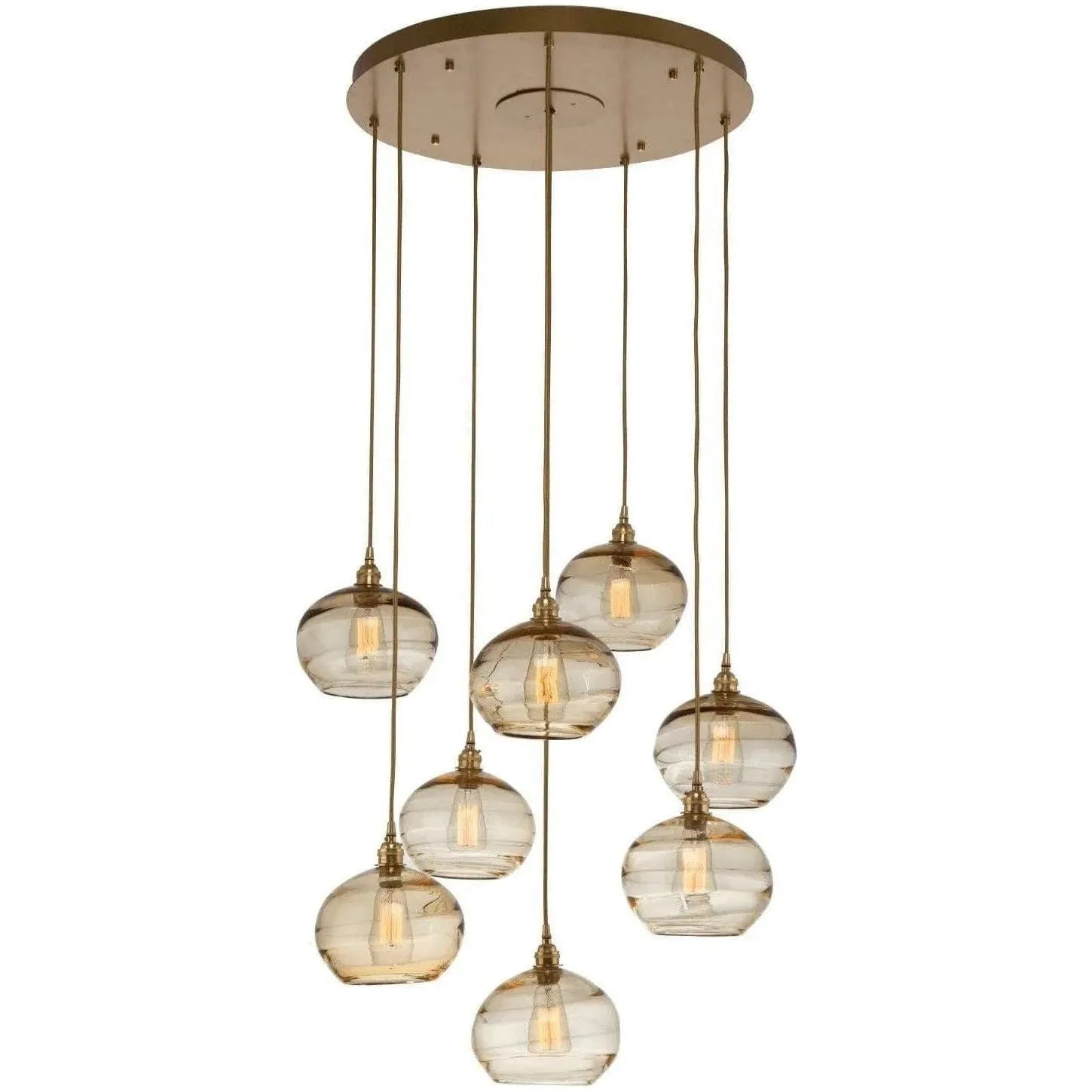 Hammerton Studio - Coppa Round Multi-Port, 8-Light - CHB0036-08-BS-OA-C01-E2 | Montreal Lighting & Hardware