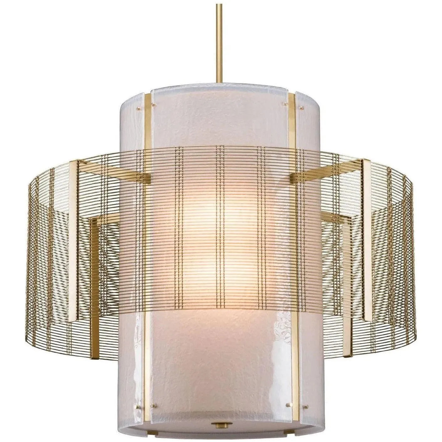 Hammerton Studio - Downtown Mesh Double Drum, 38-Inch - CHB0020-2B-GB-FG-001-E2 | Montreal Lighting & Hardware