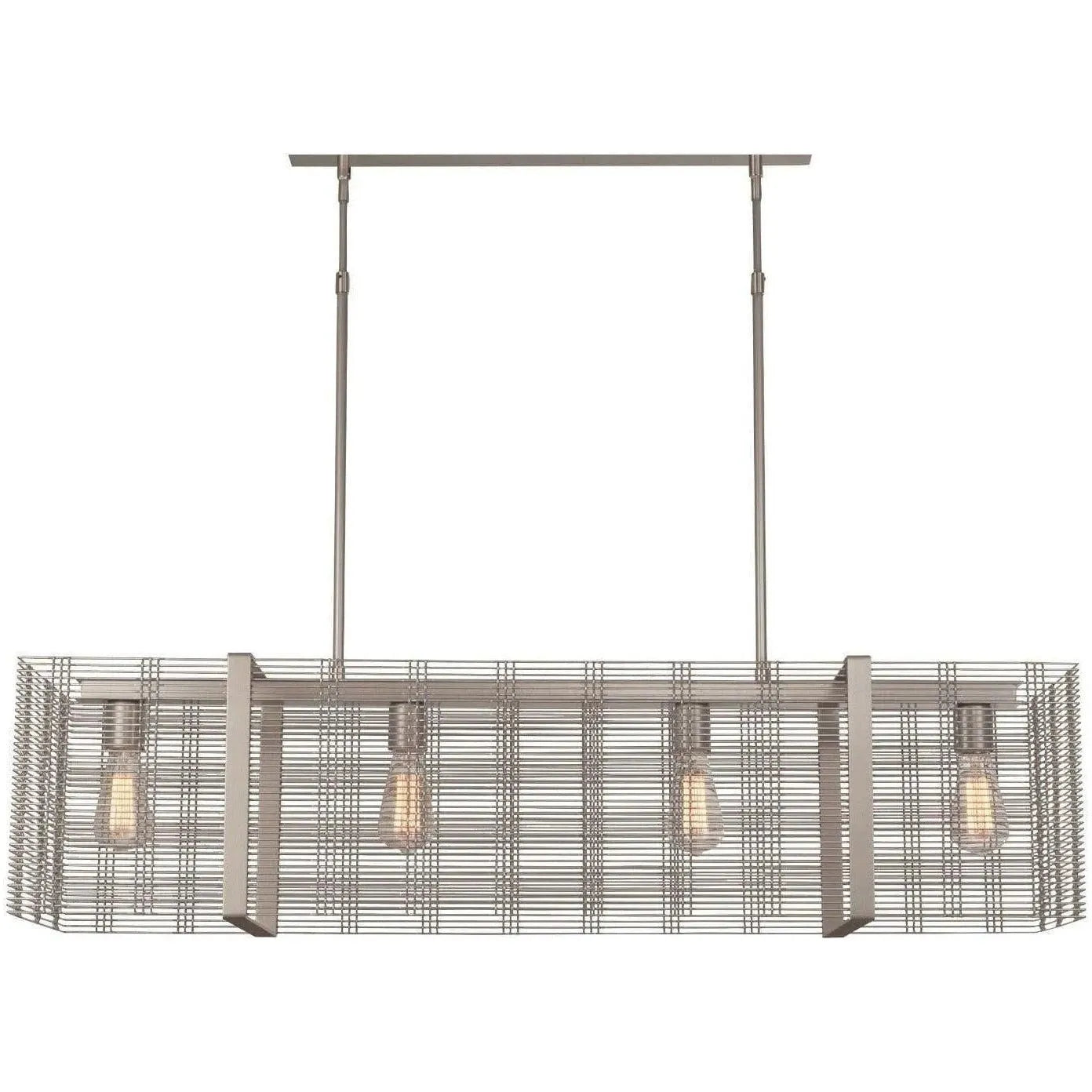 Hammerton Studio - Downtown Mesh Linear Suspension, 4-Light - PLB0020-45-BS-0-001-E2 | Montreal Lighting & Hardware