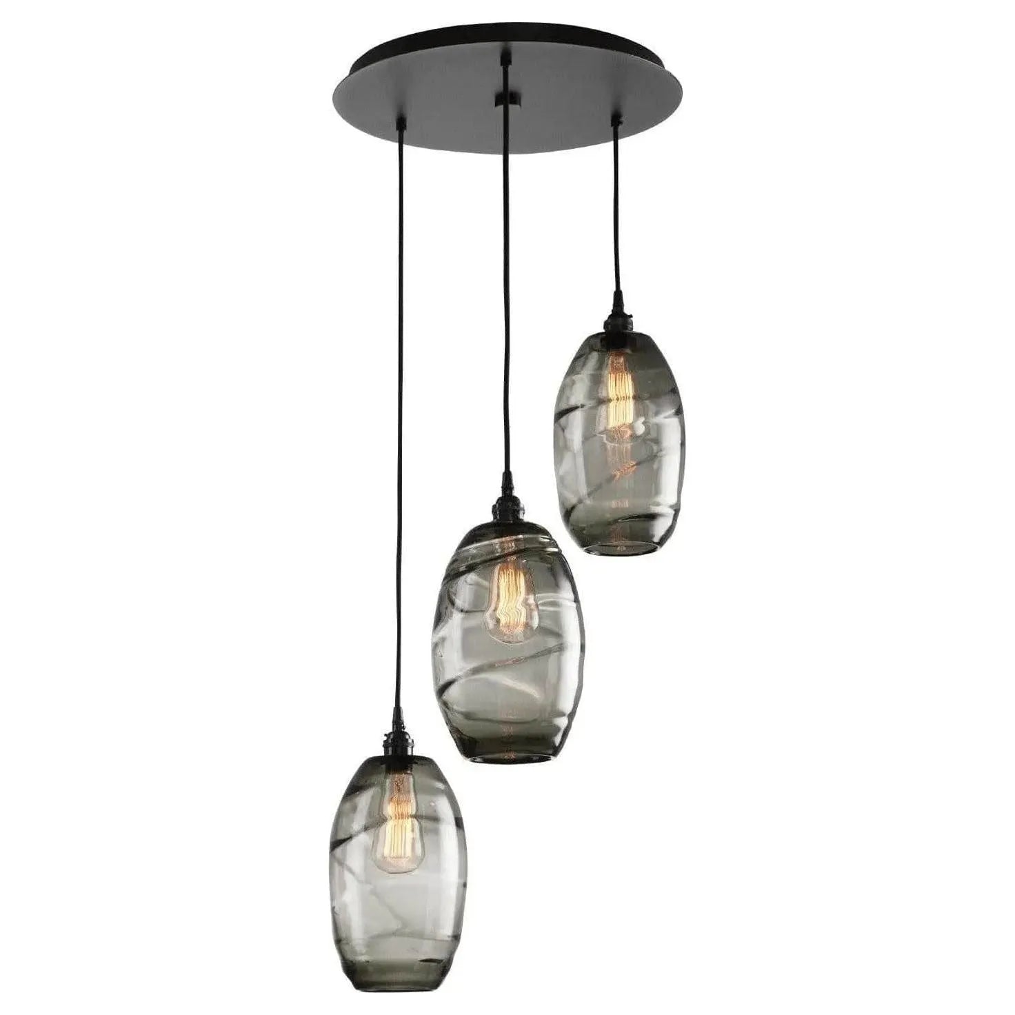 Hammerton Studio - Ellisse Round Multi-Port, 3-Light - CHB0035-03-BS-OA-C01-E2 | Montreal Lighting & Hardware