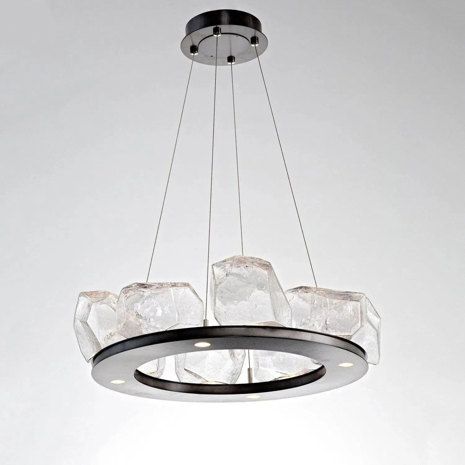 Hammerton Studio - Gem Ring Chandelier, 27-Inch - CHB0039-0B-GM-C-CA1-L1 | Montreal Lighting & Hardware
