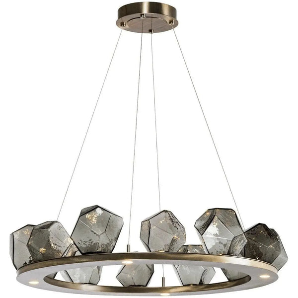 Gem Ring Chandelier, 37-Inch