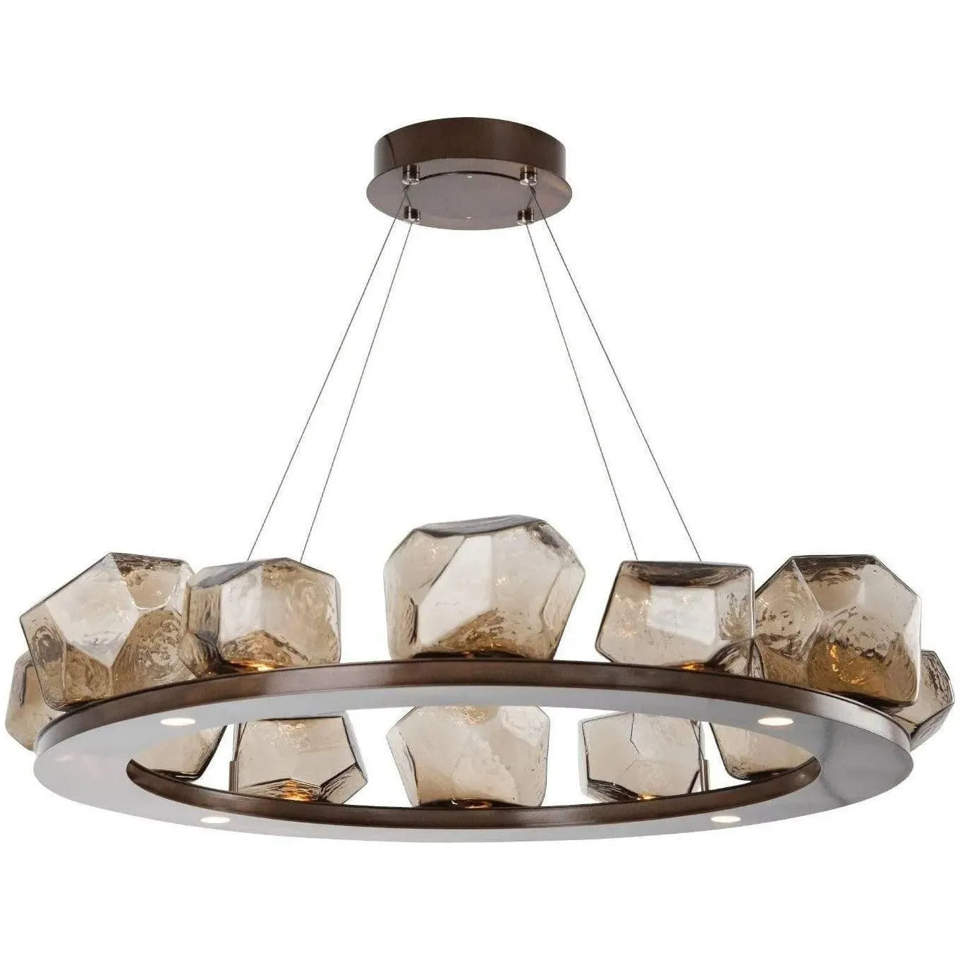 Hammerton Studio - Gem Ring Chandelier, 37-Inch - CHB0039-0C-RB-B-CA1-L1 | Montreal Lighting & Hardware