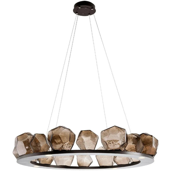 Gem Ring Chandelier, 49-Inch