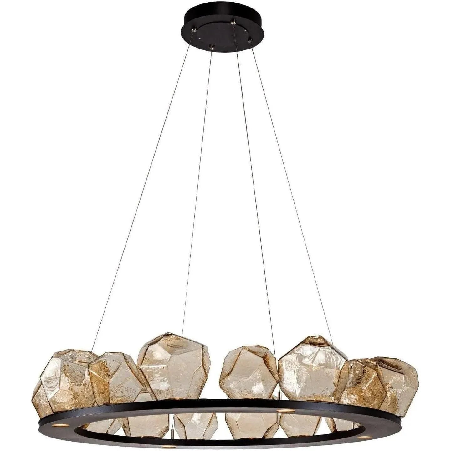 Hammerton Studio - Gem Ring Chandelier, 49-Inch - CHB0039-0D-MB-A-CA1-L1 | Montreal Lighting & Hardware