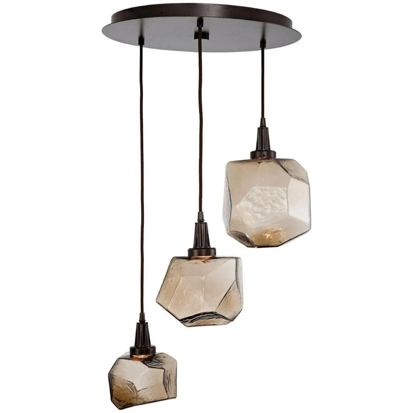 Hammerton Studio - Gem Round Multi-Port, 3-Light - CHB0039-03-BS-A-C01-L1 | Montreal Lighting & Hardware