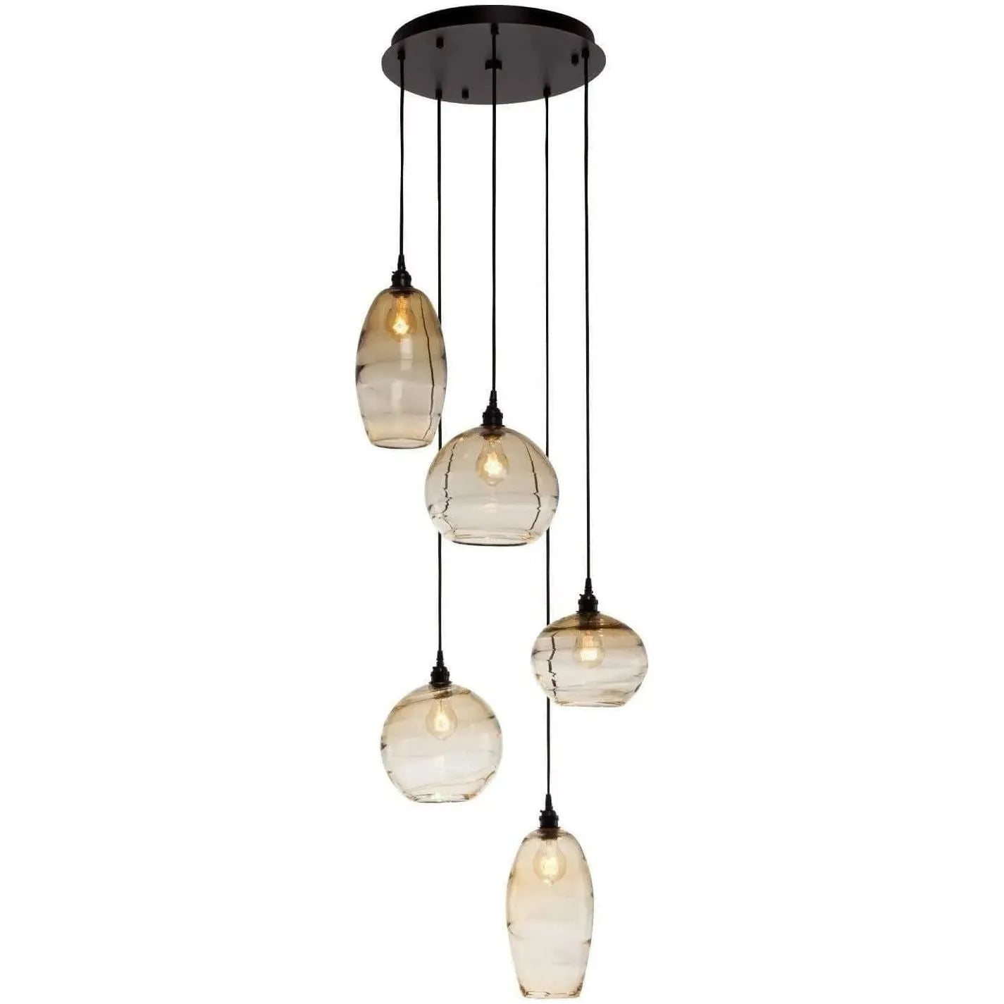 Hammerton Studio - Misto Round Multi-Port, 5-Light - CHB0048-05-MB-OA-C01-E2 | Montreal Lighting & Hardware