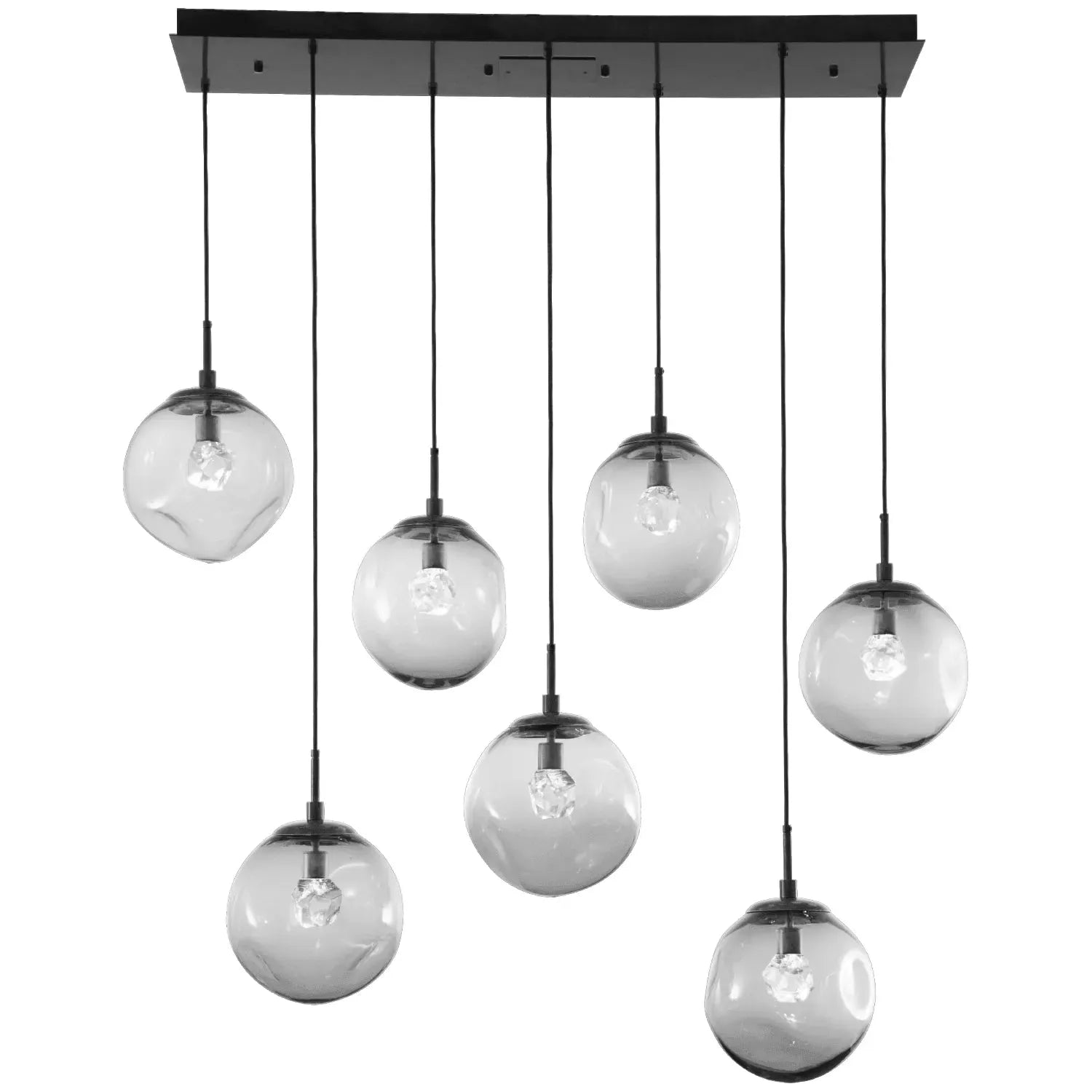 Hammerton Studio - Nebula Aster Linear Multi-Port, 7-Light - PLB0066-07-MB-ZS-C01-L1 | Montreal Lighting & Hardware