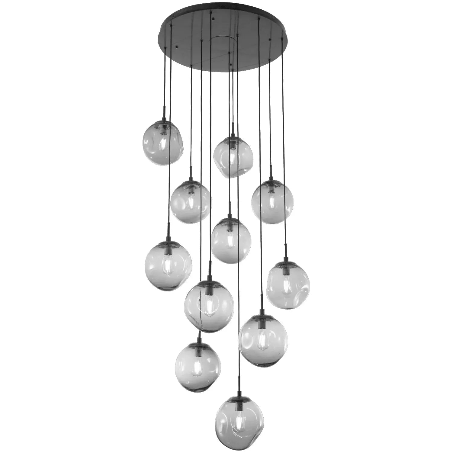Hammerton Studio - Nebula Aster Round Multi-Port, 11-Light - CHB0062-11-BS-A-C01-E2 | Montreal Lighting & Hardware